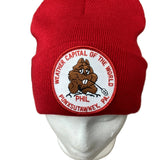 *Adult red weather cap toboggan