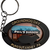 *Phil silhouette wooden keychain