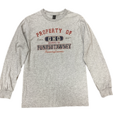 Adult 'Property of Groundhog Day' Long Sleeve T-Shirt - Gray