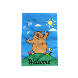 *Welcome Groundhog Garden Flag