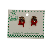 Groundhog Egg-Shaped Earrings – Handcrafted