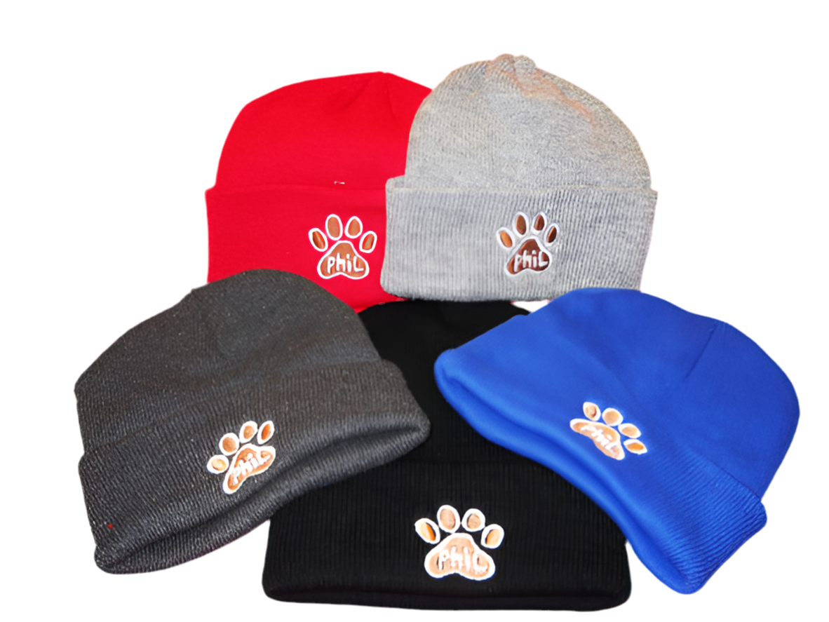 Toddler & Youth Paw Print Toboggan Hat | Groundhog Day Beanie