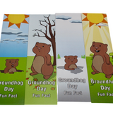 Groundhog Day Fact Bookmarker - Assorted Designs