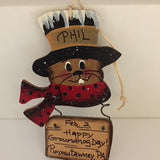 Ghog head wired sign ornament