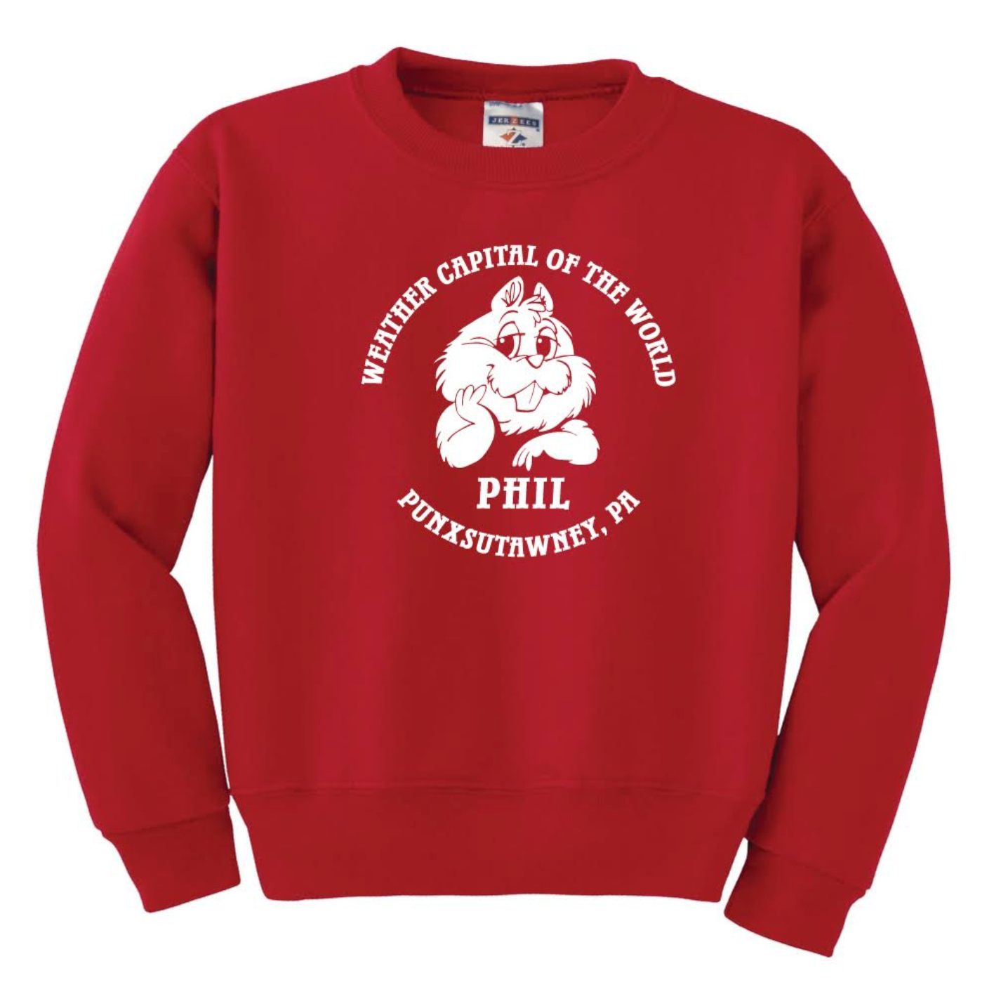 Toddler Weather Capital Sweatshirt - Red-Groundhog Stuff