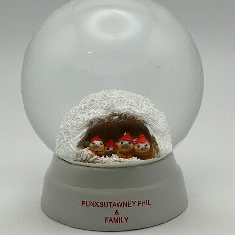 Phil and Family Snowglobe-Groundhog Stuff