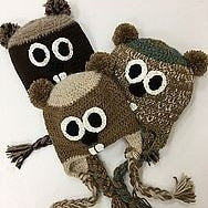 Youth Handknit Braided Groundhog Hat-Groundhog Stuff