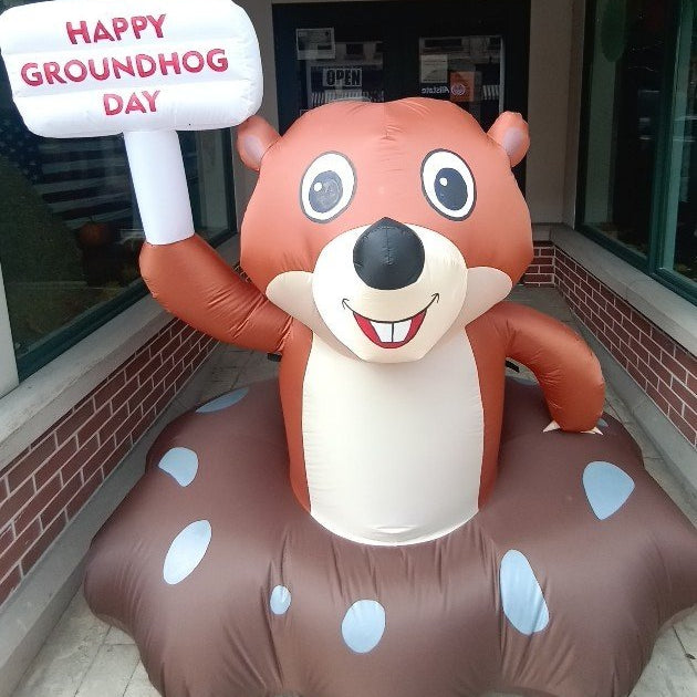 Blowup Groundhog Day Phil Inflatable – Light Up-Groundhog Stuff