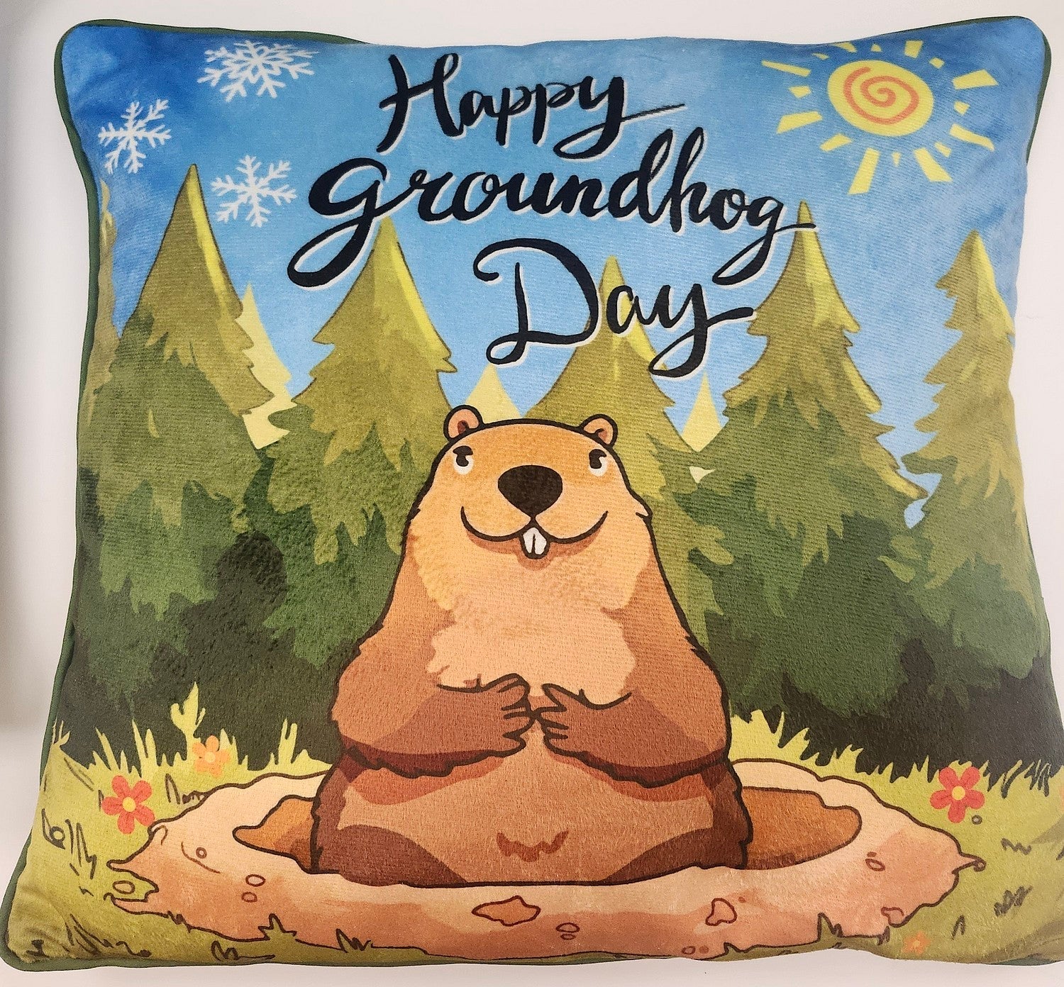 Happy Groundhog Day Pillow Covers-Groundhog Stuff
