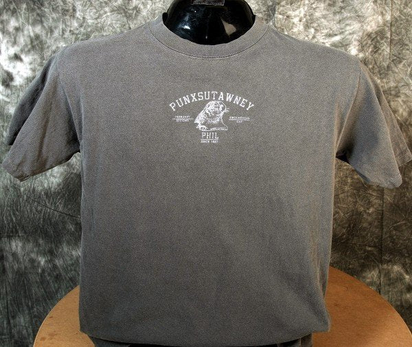 Adult Authentic Groundhog T-Shirt - Black (Washed Look)-Groundhog Stuff