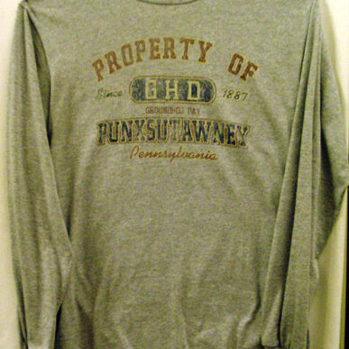 Adult Property of Groundhog Day Long Sleeve - Gray-Groundhog Stuff
